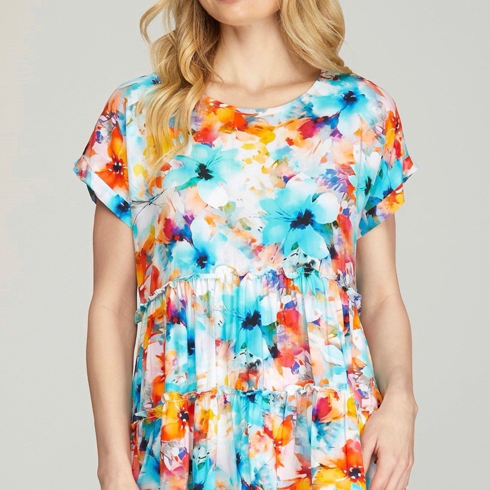 Floral Multicolor Women's Top